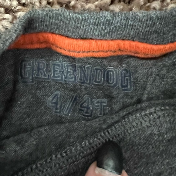 Greendog orange, blue, gray short sleeve collared button down with grey t-shirt - Picture 5 of 6